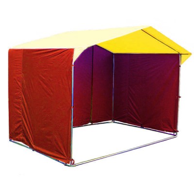 ПВ-2*2м Торговая палатка. Цвет: Жёлто-красный